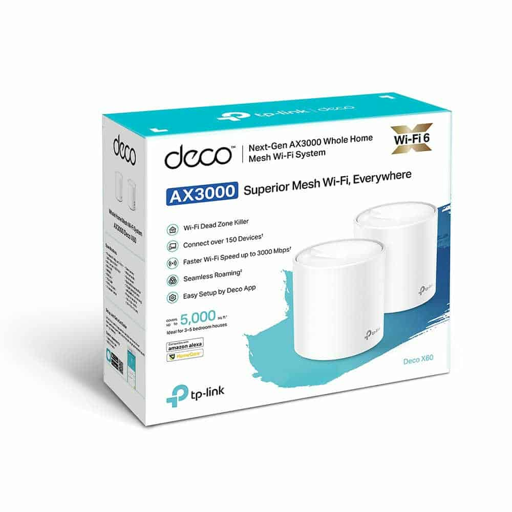 (image for) TP-LINK Dual-Band Deco X60 AX3000 WiFi Mesh System (2-Pack)